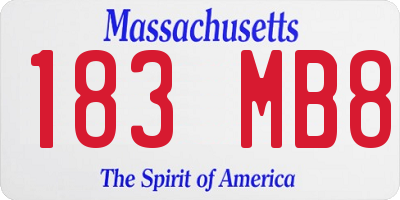 MA license plate 183MB8