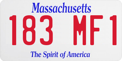 MA license plate 183MF1