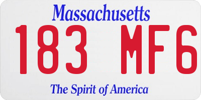 MA license plate 183MF6