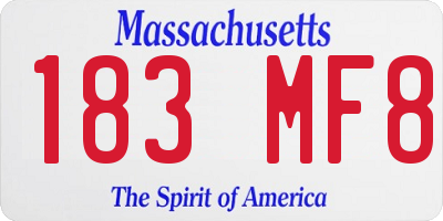 MA license plate 183MF8