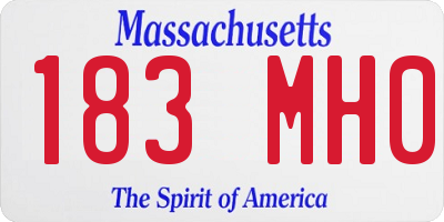 MA license plate 183MH0