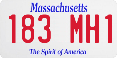MA license plate 183MH1