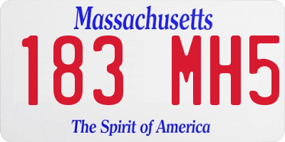 MA license plate 183MH5