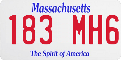 MA license plate 183MH6