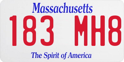 MA license plate 183MH8