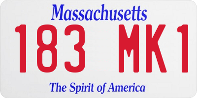 MA license plate 183MK1