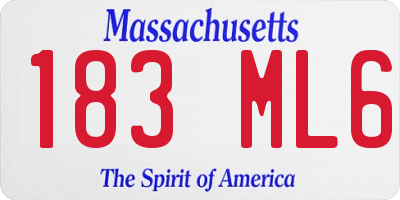 MA license plate 183ML6