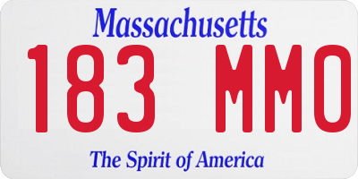 MA license plate 183MM0