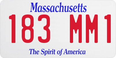 MA license plate 183MM1
