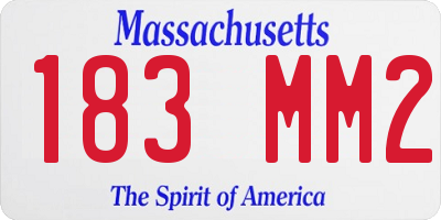 MA license plate 183MM2