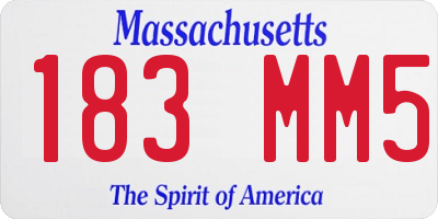 MA license plate 183MM5