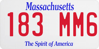 MA license plate 183MM6