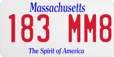 MA license plate 183MM8