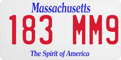 MA license plate 183MM9