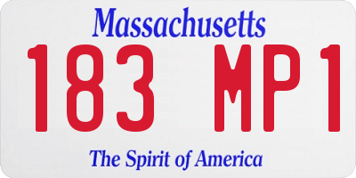 MA license plate 183MP1