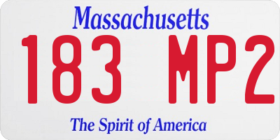 MA license plate 183MP2