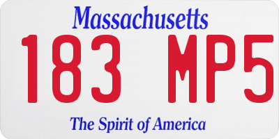 MA license plate 183MP5