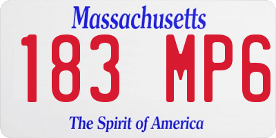 MA license plate 183MP6