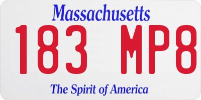 MA license plate 183MP8