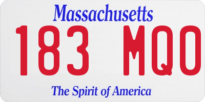 MA license plate 183MQ0