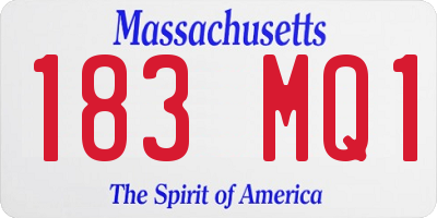 MA license plate 183MQ1