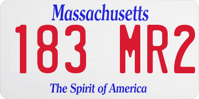 MA license plate 183MR2