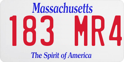 MA license plate 183MR4