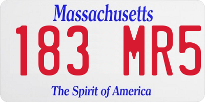 MA license plate 183MR5