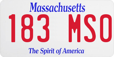 MA license plate 183MS0