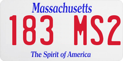 MA license plate 183MS2