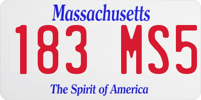 MA license plate 183MS5