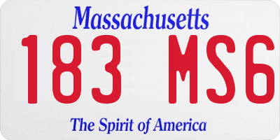 MA license plate 183MS6