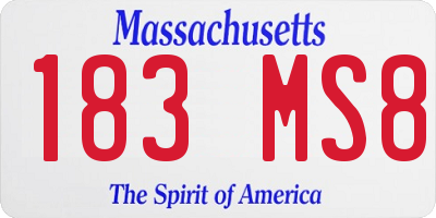 MA license plate 183MS8