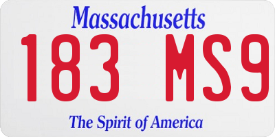 MA license plate 183MS9