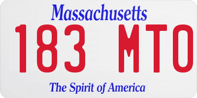 MA license plate 183MT0