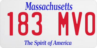MA license plate 183MV0