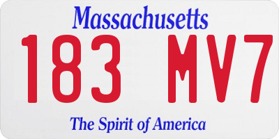 MA license plate 183MV7