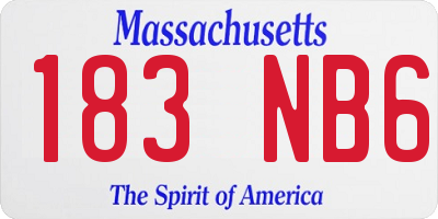 MA license plate 183NB6