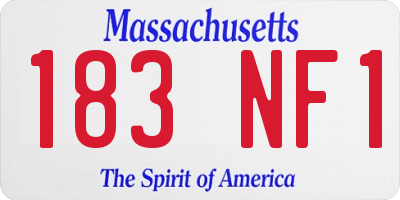 MA license plate 183NF1