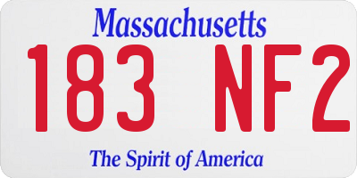 MA license plate 183NF2