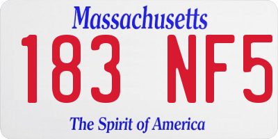 MA license plate 183NF5