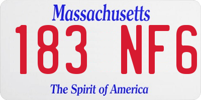 MA license plate 183NF6