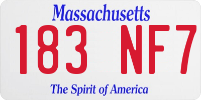 MA license plate 183NF7