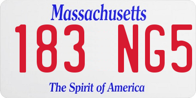 MA license plate 183NG5