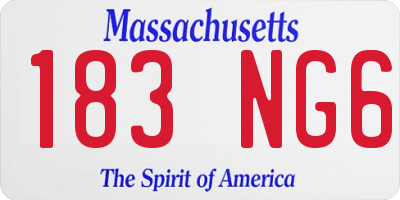 MA license plate 183NG6