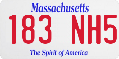 MA license plate 183NH5