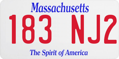 MA license plate 183NJ2