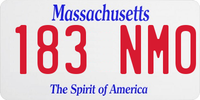 MA license plate 183NM0