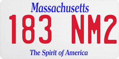 MA license plate 183NM2