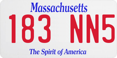 MA license plate 183NN5